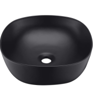 Top Ceramic Wash Basin Square Shape Black