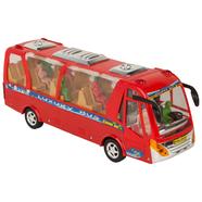 Battery Operated Child Toy Public Bus With Led Light and Music Car, Vehicle Toy For Kids - Red