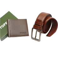 Topex Top Quality Cow Genuine Leather Belt and Wallet COMBO - TPC-02