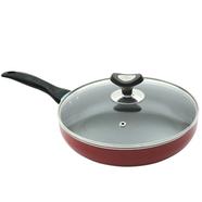 Topper Non Stick Glamour Fry Pan With Lid Red- 24 Cm - 805009