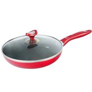 Topper Nonstick Elegant Fry Pan With Lid Red- 24 Cm - 805088