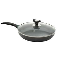 Topper Nonstick Fry Pan With Lid Black- 24 Cm - 80840