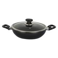 Topper Nonstick Karai With Lid Black 24 Cm - TPR00335