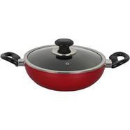 Topper Nonstick Karai With Lid Red 26 Cm - TPR00331