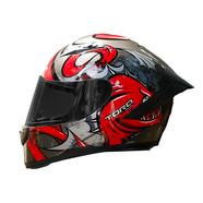 TORQ Legend Twisted Helmets - Glossy Red Black