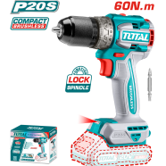 Total TDLI206021 Lithium-Ion Compact Brushless Cordless Drill (20V) - W(B/C)