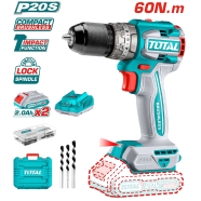 Total TIDLI20602 Lithium-Ion Compact Brushless Impact Drill (20V)