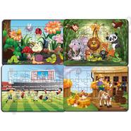 Town Store Mixed Series 1 - 24 Pieces Jigsaw Puzzles Duplex Paper Board for Kids Educational Brain Teaser Boards Toys (4 Packs)