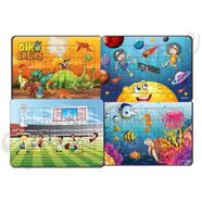 Town Store Mixed Series 2 - 24 Pieces Jigsaw Puzzles Duplex Paper Board for Kids Educational Brain Teaser Boards Toys (4 Packs)