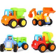 Toyshine 2 IN 1 Unbreakable Automobile Engineering Set For Kids - Unbreakable ABS Plastic - Tractor Trolly JCB Machine