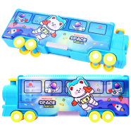 Toyshine Space Travel Train Pencil Box With Moving Tyres And Sharpner For Kids