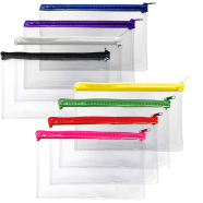 Transparent Exam Pencil Pouch Assorted