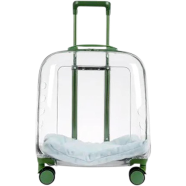 Transparent Pet Cat Kitten Puppy Dog Luggage Trolley Carrier