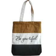 Trendy Canvas Tote Bag With Zipper
