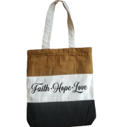 Trendy Canvas Tote Bag With Zipper
