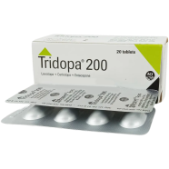 Tridopa 200mg 50mg 200mg Tablet 4's Strip