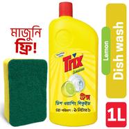 Trix Dishwashing Liquid 1 Ltr Lemon (Scrubber Free) - 3240692