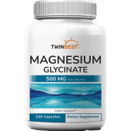 TwinBest Magnesium Glycinate 500 mg 240 Capsules