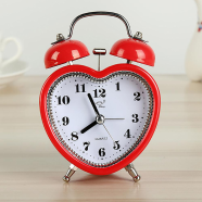 Twin Bell Alarm Table Clock Apple Retro Gonti Red