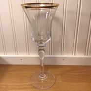 Two Bell Shaped Stemed Champaign Glasses