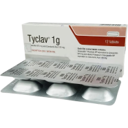 Tyclav 875 mg, 125 mg Tablet 6's Strip