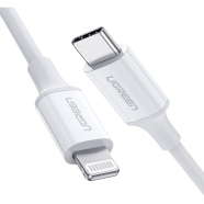 UGREEN 10493 USB-C to Lightning M/M Cable Rubber Shell 1m (White) 