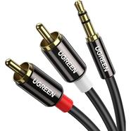 UGREEN 10584 3.5mm Male to 2RCA Male Cable 2m (Black) 