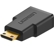 UGREEN 20101 Mini HDMI Male to HDMI Female Adapter (Black) 