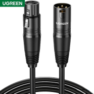 UGREEN 20711 Cannon Male to Female Microphone Extension Audio Cable 3m (Black) AV130