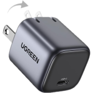 UGREEN 25256 Nexode 30W USB-C PD GaN Fast Charger US (Space Gray) CD319