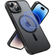 UGREEN 25400 Black Frame Frosted Back Plate Magnetic Protective Case for iPhone15 6.1-inch ( Transparent) LP748