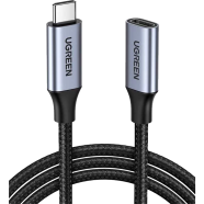 UGREEN 30205 USB-C Male to USB-C Female Gen2 Alu Case Braided Extension Cable 1m (Dark gray) US372
