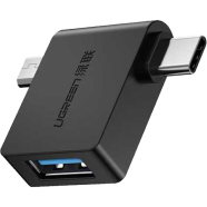 UGREEN 30453 2 in 1 Adapter Micro USB Male Plus USB Type C Male to USB 3.0 Female