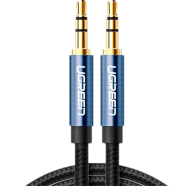 UGREEN 3.5mm Male to 3.5mm Male Cable Gold Plated Metal Case With Braid 2m (Blue) AV112