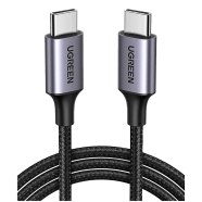 UGREEN 50150 USB 2.0 C M/M Round Cable Nickel Plating Aluminum Shell 1m (Gray Black) US261