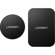 UGREEN 60410 Metal Plate for Magnetic Phone Stand 2 Pack Rectangular Rounded (Black) LP123