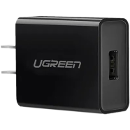 UGREEN 60495 Fast Charging Power Adapter with QC3.0 18W US (Black) 