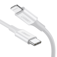 UGREEN 60749 USB-C to Lightning M/M Cable Rubber Shell 2m (White) 
