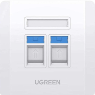 UGREEN 80182 Dual Port Wall Plate 1 Pcs/Bag NW144