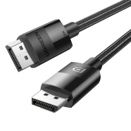 UGREEN 80391 DP Male to Male DP1.4 8K Round Cable ABS Shell Braid 1.5m (Black) DP114