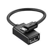 UGREEN US133(10396) Micro USB Male to USB-A Female Cable with OTG Nickel Plating 15cm (Black)