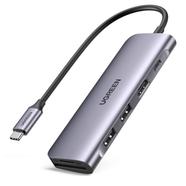 Ugreen 70410 USB-C to 3 Ports USB3.0-A Hub HDMI TF/SD (Space Gray)