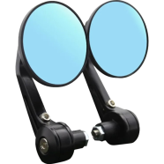 Universal Motorcycle Mirror Aluminum Black Handle Bar Retro Round End Side Mirrors Sport For Motorcycle 22mm icon