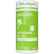 Upnourish Liposomal D3 and K2 MK-7 Organic Coconut Oil 365 softgels -526419717