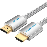 VENTION AABII Cotton Braided HDMI2.0 Cable 3M Silvery Metal Type