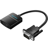 VENTION ACNBB VGA To HDMI Converter With Female Micro USB and Audio Port 0.15M Black