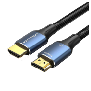 VENTION ALGLG Cotton Braided HDMI-A Male to Male HD Cable 8K 1.5M Blue Aluminum Alloy Type