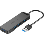 VENTION CHLBF 4-Port USB 3.0 Hub With Power Supply 1M Black 