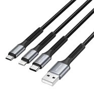 VENTION H18BAV Cotton Braided USB 2.0 1.2M Cable Black