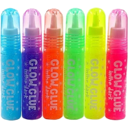 VINTAGER Multipurpose Water Drawing Glitter Dries Fast Glow Dark Glue 6 Pcs